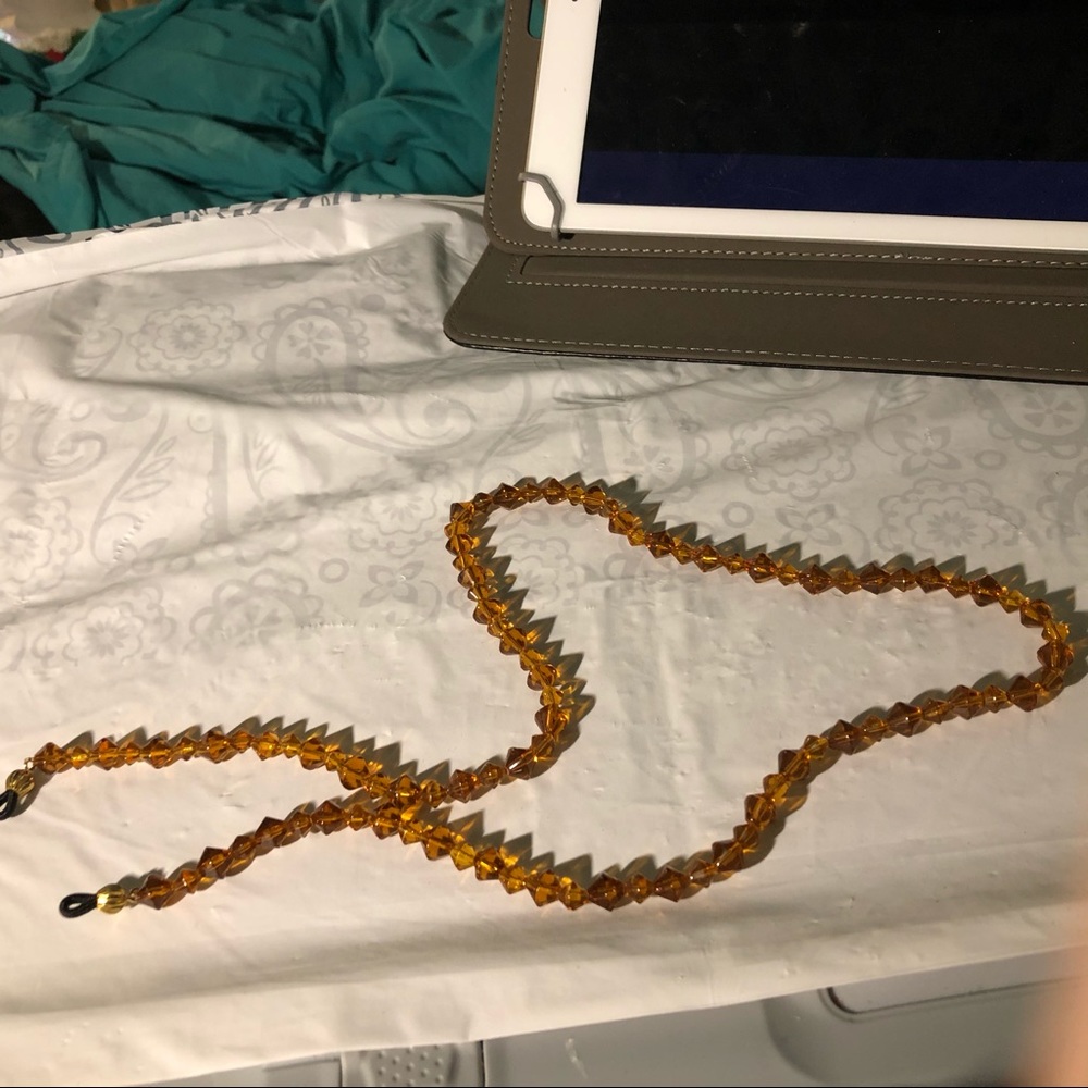 Handmade-brown-eye glass-chain